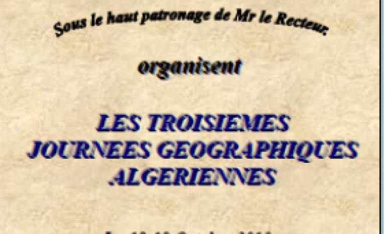 Troisièmes Journées Géographiques Algériennes